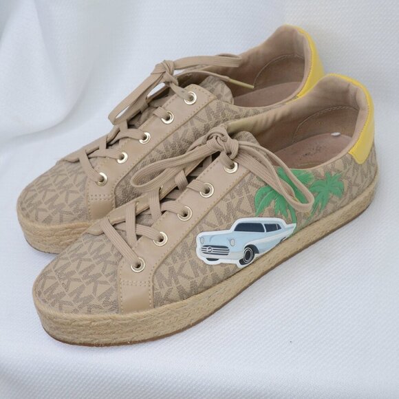 Michael Kors Poppy Espadrille Platform Sneakers Hotel Collection Sz 9 - Picture 1 of 9